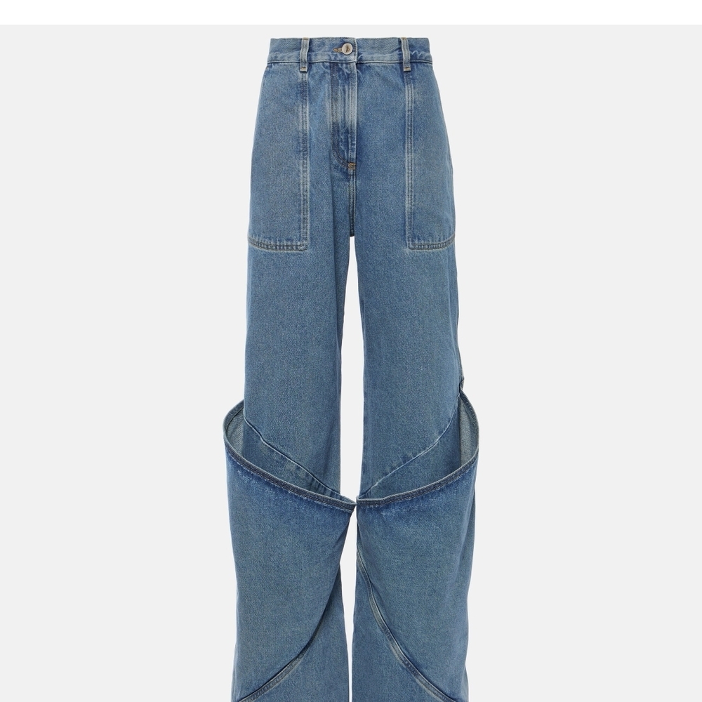 THE ATTICO - KNEE DETAILED LONG JEANS